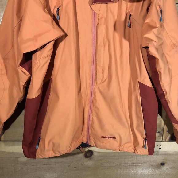 Patagonia Super Pluma Winter Jacket Coat Mens Size Large Full Zip Orange Collar - Picture 4 of 12
